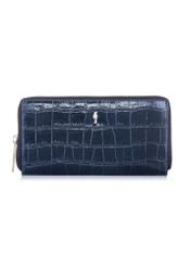 Women's large leather wallet croco PORES-0844-69(W23)-01