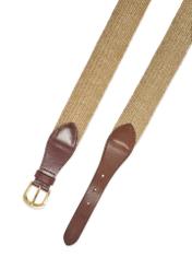 Wide women's leather belt PASDS-0338-1E(W26), view of the clasp of the product on a white background.