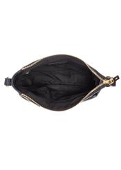 Black women's shoulder bag TOREC-1052-99(Z25), view of the center of the product on a white background.