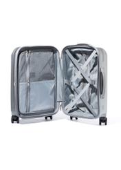 Small suitcase on wheels WALPC-0001-9X-19(W26), product view inside on white background.