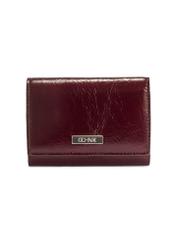 Small burgundy women's wallet PORES-0967-49(Z25), product view from the front on a white background.