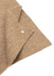 Brown women's scarf SZADT-0205-89(Z25), close-up of the product detail, view on a white background.