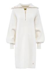 Cream women's sweater dress SUKDT-0142-12(Z24)-04