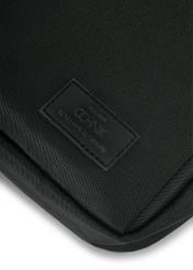 Black men's bag TORMN-0384-99(Z25), close-up of the product detail, view on a white background.