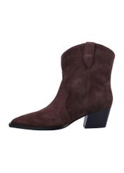 Women's suede cowboy boots BUTYD-1323-1I(Z26), side view of the product on a white background.