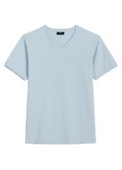 Men's blue cotton T-shirt TSHMT-0088-7A(W26), front product view on white background.