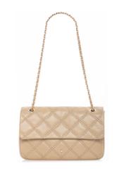 Beige leather women's handbag with chain TORES-1110-1B(W26)
