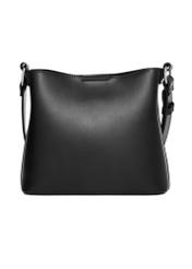 Black small women's handbag TOREC-1336-99(Z26), product view from the back on a white background.