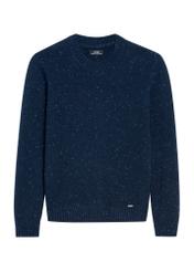 Navy blue men's sweater SWEMT-0173-68(Z25), front product view on white background.