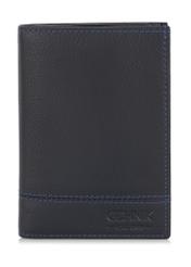 Men's leather wallet with stitching PORMS-0022-69(Z23)-01