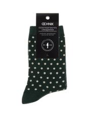 Green dotted women's socks SKADT-0058A-54(Z24)-02