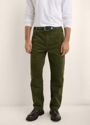 Green striped men's trousers SPOMT-0133-8B(Z26)