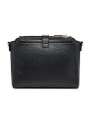 Leather black shoulder bag TORES-1275-9I(W26) - back view of the product on a white background.