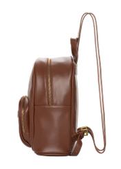 Light brown women's backpack TOREC-1263-1G(Z26), side view of the product on a light background.