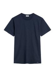 Men's navy blue cotton T-shirt TSHMT-0149-7E(W26), front product view on white background.