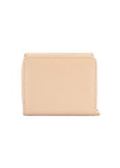 Beige leather women's wallet PORES-0802R-81(Z25), product view from the back on a white background.