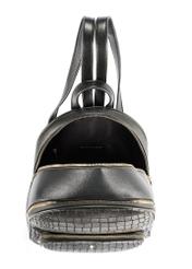 Black women's croco-style backpack TOREC-0725A-97(Z25), product view from the inside on a white background.