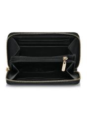 Black medium leather women's wallet PORES-0931-99(Z24)