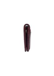 Burgundy women's wallet PORES-1020-4E(Z26), side view of the product on a light background.