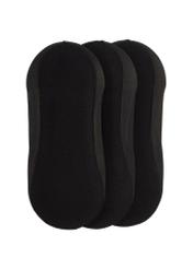 Set of black women's ankle socks ZESDT-0032-99(W26) - product view from above, on a white background.