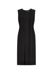 Black fitted midi dress SUKDT-0284-99(Z26) - front product view, on white background.
