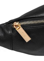 Women's black leather bag TORES-0970E-99(Z25) - close-up of the detail on a white background.