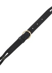 Black leather women's belt PASDS-0342-99(W26)