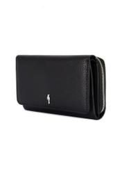 Large black leather women's wallet PORES-0801R-98(Z25), diagonal product view on a white background.