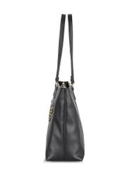 Black women's handbag with pocket TOREC-0753-99(W23)-03