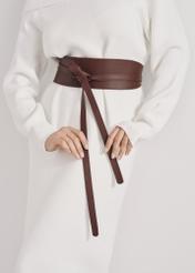 Leather brown tied women's belt PASDS-0180A-89(Z23)-03