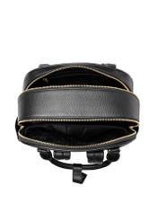 Black leather women's backpack TORES-1339-9I(Z26), product view from above on a white background.