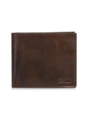 Brown small men's leather wallet PORMS-0614-89(Z24)-01