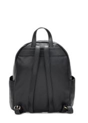 Black women's backpack TOREC-1125-99(W26) - product view from the back, on a white background.
