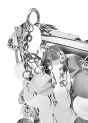Silver women's handbag with sequins TOREC-1085-91(Z25), close-up of the product detail on a white background.