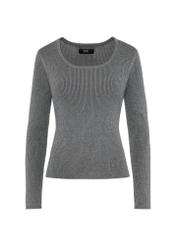 Gray shiny women's sweater SWEDT-0217-96(Z24)-01