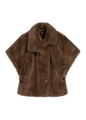 Brown women's vest KAMDP-0007-89(Z25), product view from the front on a white background.