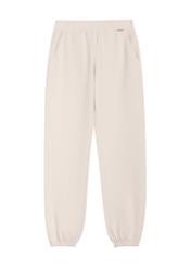 Light beige women's trousers SPODT-0117-80(Z25), front product view on white background.
