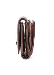 Small burgundy women's wallet PORES-0967-49(Z25), product view from the side on a white background.