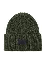 Green men's winter cap CZAMT-0070-54(Z24)-02