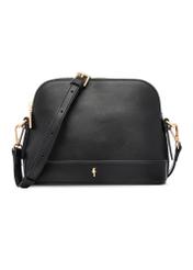 Black women's shoulder bag TOREC-1180-99(W26) - front product view, on a white background.