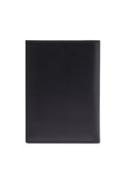 Black men's leather wallet PORMS-0713-99(Z26), product view from the back on a white background.