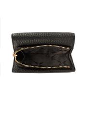 Small women's leather wallet PORES-0973-99(Z25), product view inside on white background.