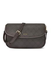 Brown messenger bag with monogram TOREC-1300-1P(Z26), front product view on white background.