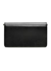 Black small clutch bag POREC-0427-99(Z25), product view from the back on a white background.