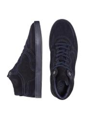 Men's navy blue leather sneakers BUTYM-0446-69(Z23)-05