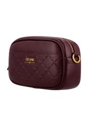 Burgundy small women's handbag TOREC-1285-4P(Z26) - diagonal view of the product, on a white background.