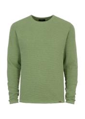 Green men's basic sweater SWEMT-0128-51(W23)-04