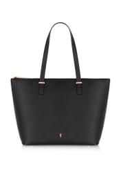 Black women's shopper bag TOREC-0953A-99(Z25), product view from the front on a white background.