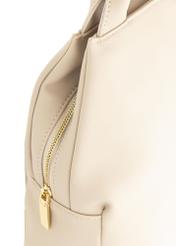 Cream women's backpack made of imitation leather TOREC-0923A-12(W25)-05