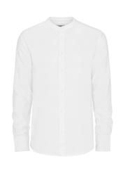 White collarless shirt for men KOSMT-0326-11(W24)-01